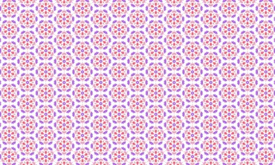 Vibrant Floral Pattern with Purple, Pink, and White Colors Seamless Design