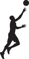 Basketball Player Jump Shot Silhouette