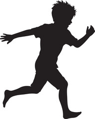 Child Running Playfully Silhouette