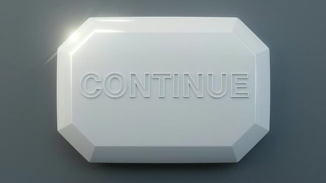 Animation of a White Continue Button Light Activation Sequence in a Digital Interface