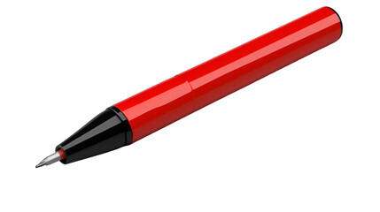 Sleek red and black fine point pen on a deep showcasing precision writing instrument design
