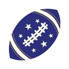 American football isolated on white background 