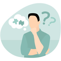 People Thinking Illustration