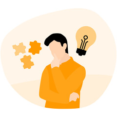 People Thinking Illustration