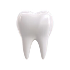 Realistic shiny white tooth on black background highlighting dental care and oral hygiene