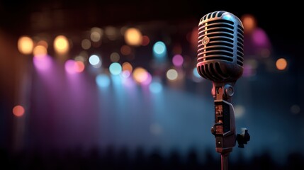 Vintage microphone stage