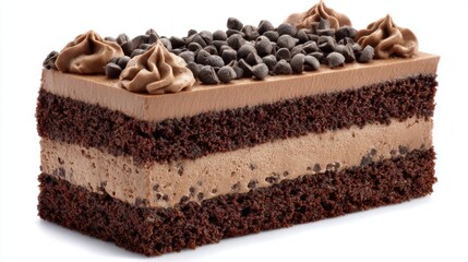 a chocolate cake slice