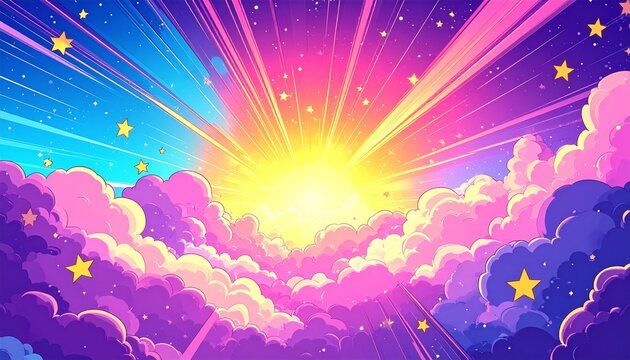 Pop art exploded with a beautiful vintage style