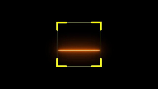Glowing Neon Digital Scanner Icon Animation with Smooth Motion and Modern Biometric Scan Concept.