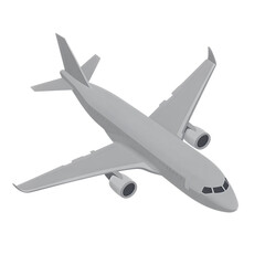 Modern commercial airplane viewed from above