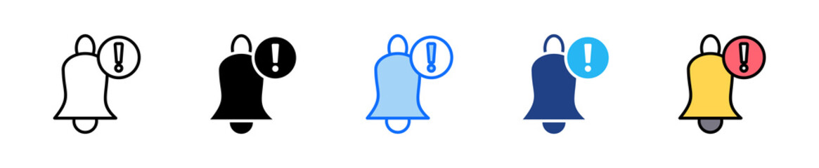 Alert Notification Icon Set Multiple Style Collection