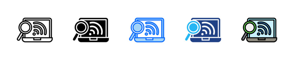 Device Monitoring Icon Set Multiple Style Collection