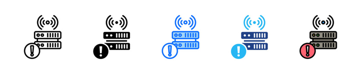 System Alerts Icon Set Multiple Style Collection