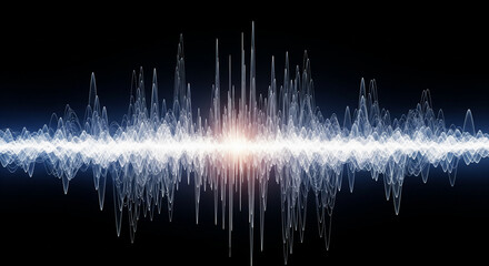abstract visualization of sound waves or audio waves. 