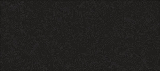 Abstract Topographic Map Design Detailed Elevation Contour Lines Grayscale, Representing Geographic Landscapes, Terrain Mapping, and Minimalist Organic Textures for black background.