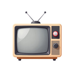 Retro television set with antenna and vintage design.