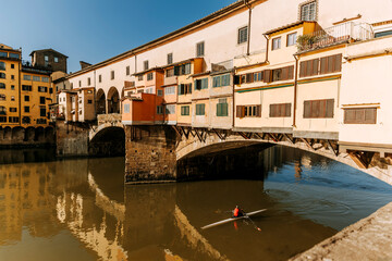 ponte vecchio at sunset, florence, tuscany