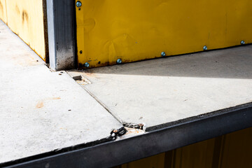 Sunlight Casting Shadows On Steel Structure