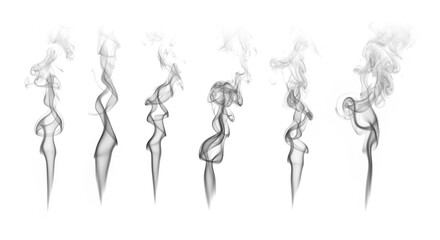 Fototapeta premium Smoke trails rising up in different patterns