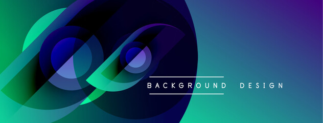 Abstract gradient shapes overlap, creating dynamic visual effect. Text reads background design centered within composition.