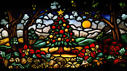 Stained Glass Christmas Tree 5