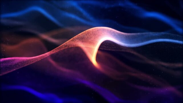 AI data flow loop video abstract neural background