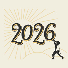 2026 happy new year vector 