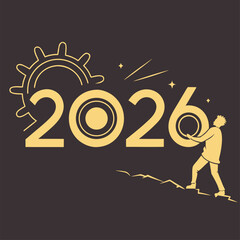 2026 happy new year vector 