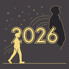 2026 happy new year vector 