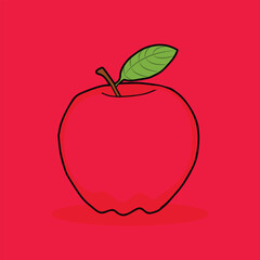apple flat illustration object vector