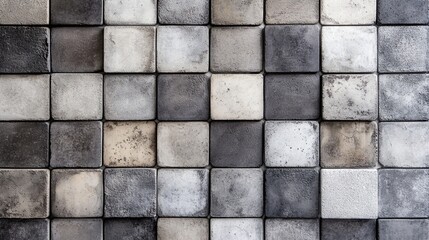 A texture background showing a square pattern of cropped concrete or stone paving tiles. This durable, geometric surface is ideal for architectural, outdoor, and urban flooring concepts.