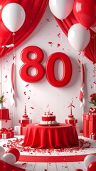 Festive setting for an eightieth birthday celebration (1)