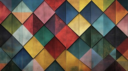 A collection of vertical wallpaper designs featuring modern geometric triangle patterns. The set includes both dark, moody styles and vibrant, colorful options for contemporary interiors and phone 