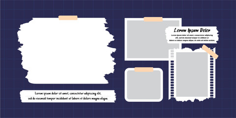 Picture abstract photo frames and digital photo wall template
