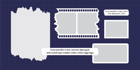 Picture abstract photo frames and digital photo wall template
