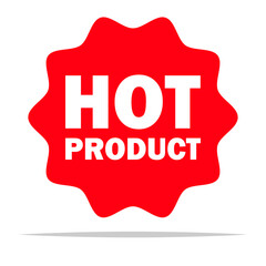 Hot product label icon vector isolated illustration