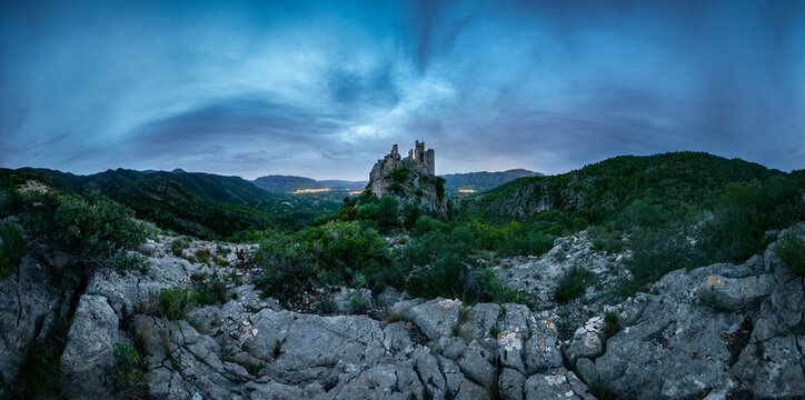 Panoramic View of Queen Mora Castle on Mountain