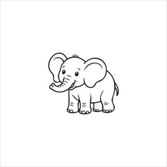Cute Baby Elephant Vector EPS file Illustration 