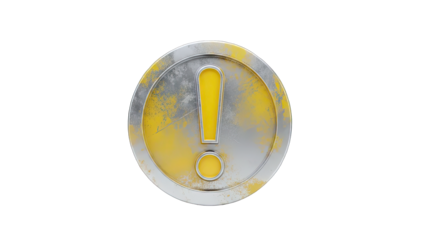 Warning Sign - Isolated on White Background