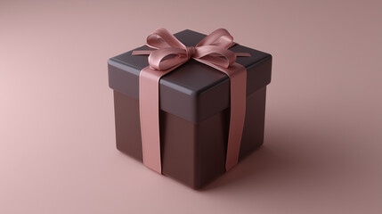 Elegant gift box with a soft pink ribbon, perfect for Valentine's Day celebrations and romantic presents.