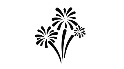 Abstract floral design featuring black shapes and stems a striking silhouette © ANISURRAHMAN