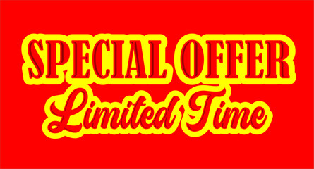 Special Offer Promotion Typography Design