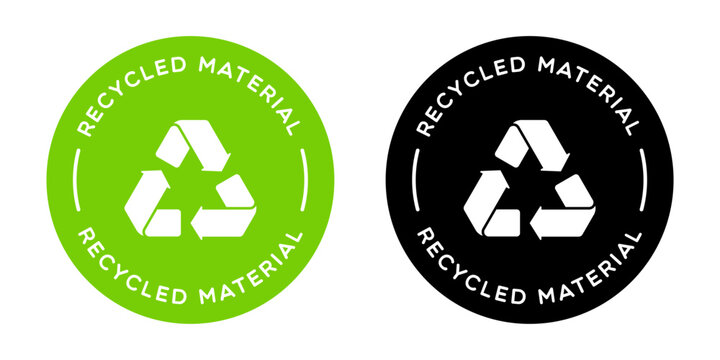 Round Vector Recycled Material Labels