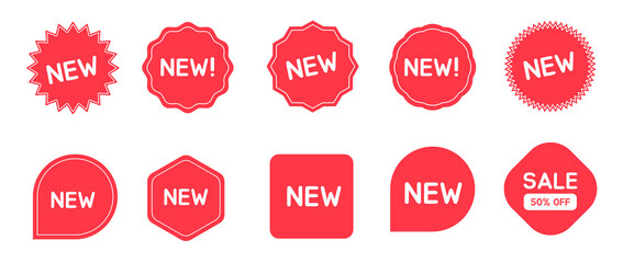 NEW ステッカー　セット　素材　ギザギザ　値引き　値下げ　特別価格　キャンペーン　フェア　あしらい　飾り　シール　スタンプ　トゲトゲ　ポップ　おしゃれ　シンプル　Set of new arrival tag icon.sale sticker,price sticker