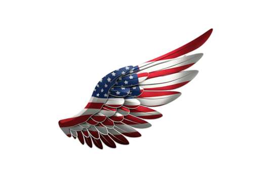 american flag on a white background - Powered by Adobe