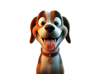 cartoon dog with a bone