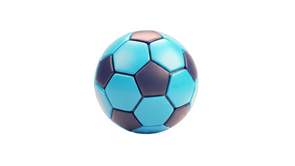 Obraz premium Blue and Purple Soccer Ball on White Background
