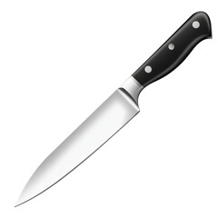 Knife placed on a white background, designed for food preparation and cooking tasks in the kitchen