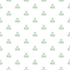 Field line seamless pattern isolated on white background