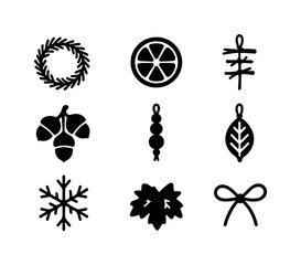 Holiday Board Game Icons. Holiday board games enjoyed by warm fireplace. Filled icon set of holiday board